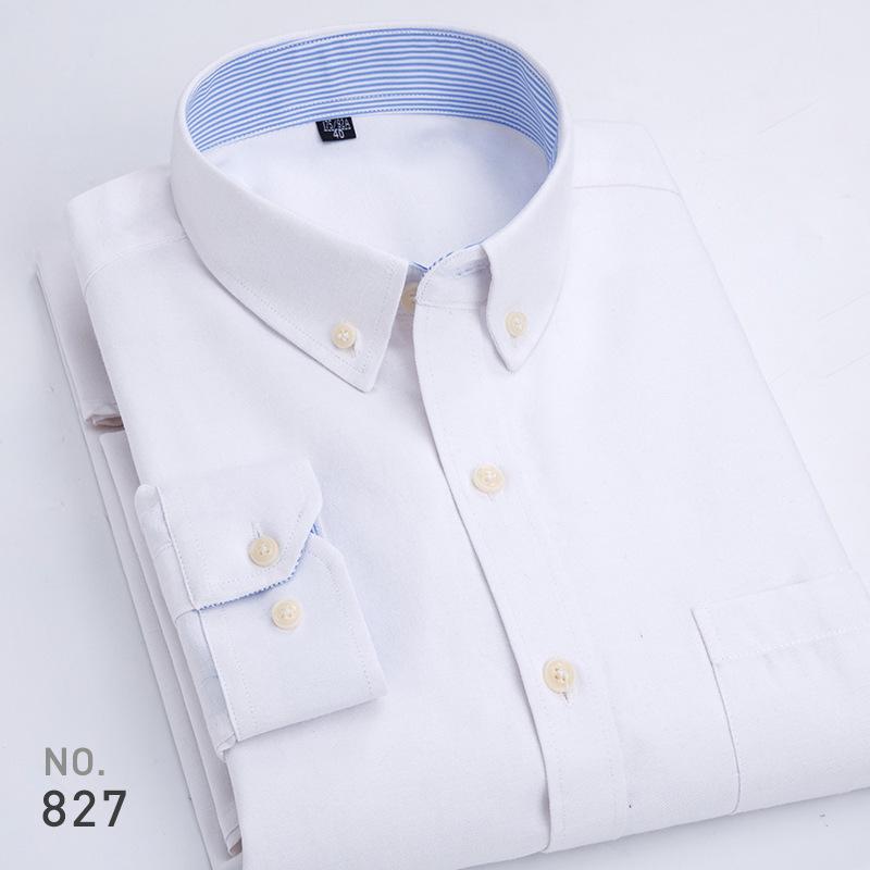 Trendy Korean-Style Striped Oxford Shirt for Young Men - Long & Short Sleeves Available
