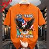USA 250th Anniversary T Shirt America 250th Anniversary Celebration Birthday Cotton Short Sleeved Graphic T Shirts Camisetas