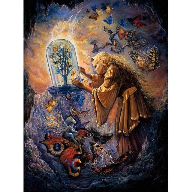 

5D алмазная живопись «сделай сам» Фэнтези мультфильм девушка Алмазная мозаика картина горный хрусталь вышивка фея алмазное искусство наклейка картина Full Round 20x30CM