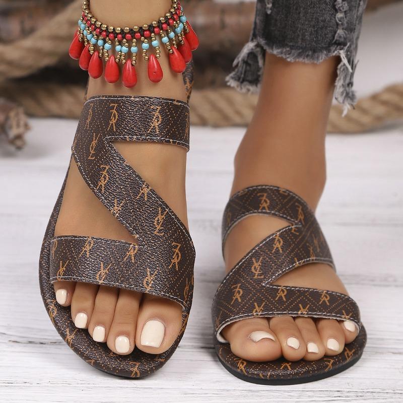 Large size summer new shoes fashion flats cool slippers beach shoes women's shoes