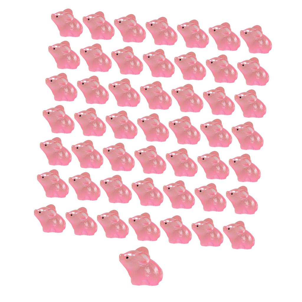 50 Stück Leuchtende Schwein Mini Tierfiguren Leuchten in der Nacht Heimdeko Mikro Landschaft Dekoration für Geburtstagsfeier Weihnachten