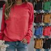 Casual Crew Neck Women Long Sleeve Tops Sweatshirt Winter Ladies Pullover