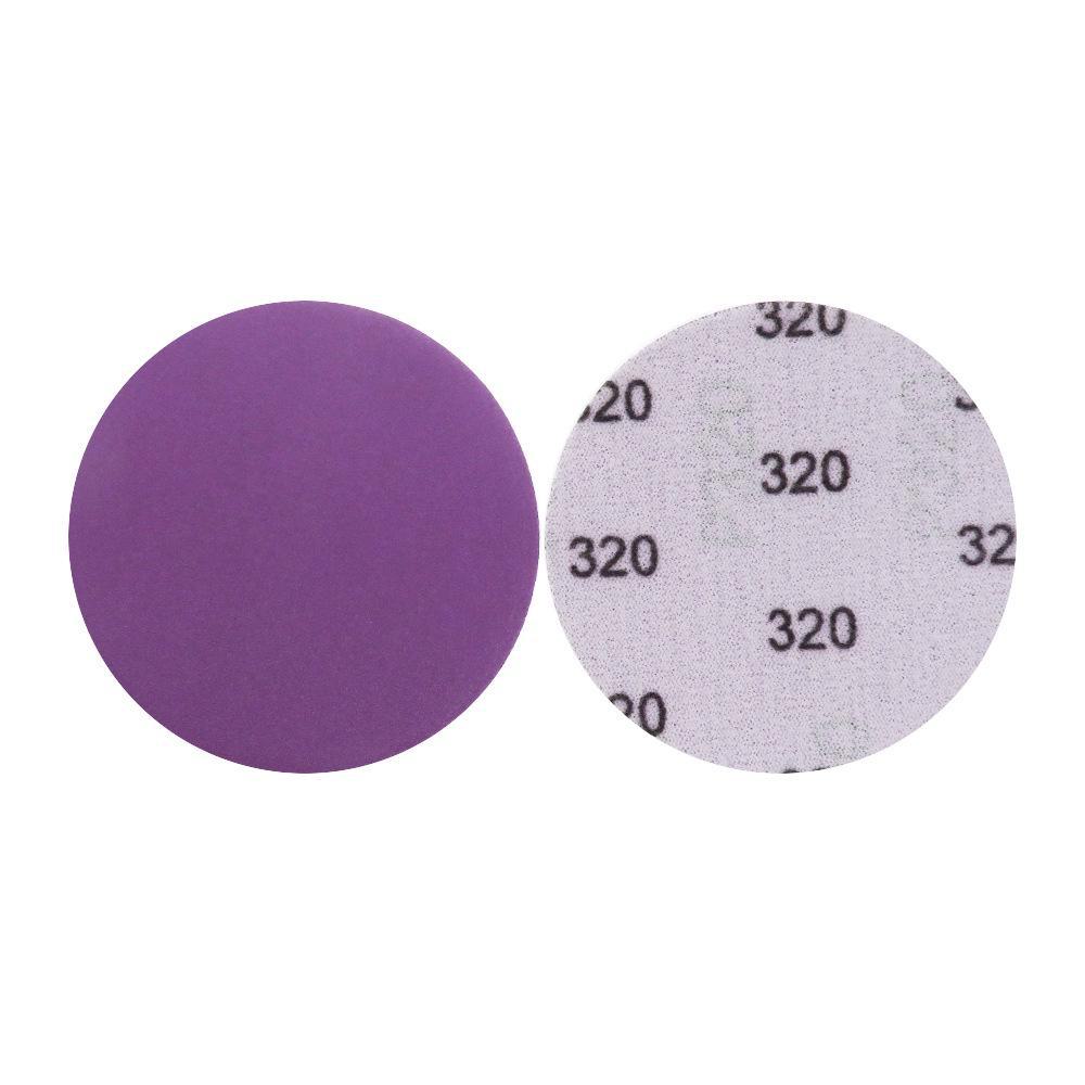 3" 75 mm lila selbstklebendes Flock-Schleifpapier zum Polieren von Autolack