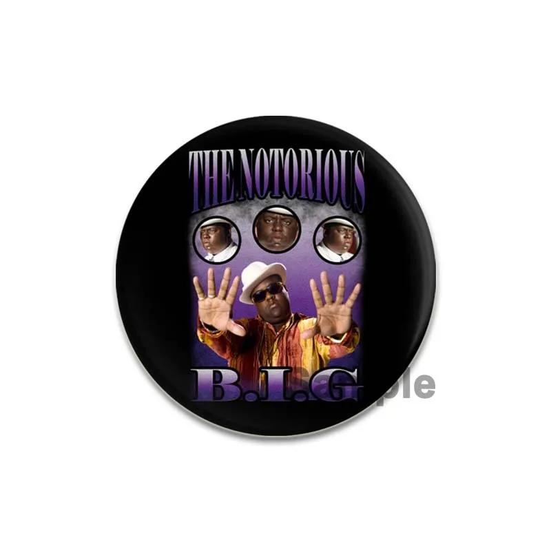 32/44/58mm Pop Hip Hop Rap Star Singer Metal Brooch Handcrafted Backpack Clip Fan Collection Commemorative Gift Tinplate Pin Badge