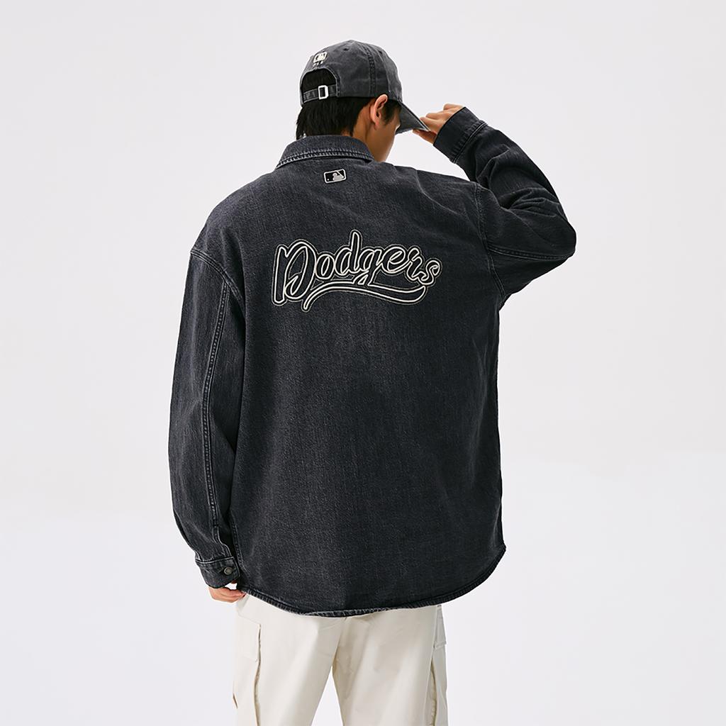 New MLB Preppy Style Collection Los Angeles Dodgers 25FW Shirt Unisex Standard Black 3ADRV0154-07BKS