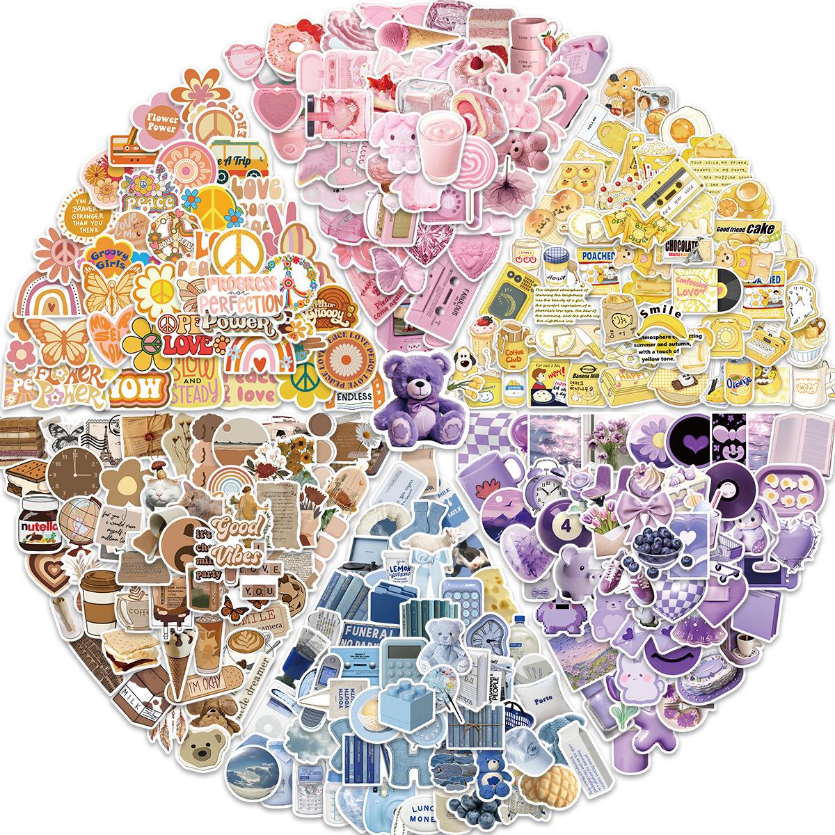 

300 Cartoon Colorful INS Style Graffiti Stickers Decorative Suitcase Guitar Without Glue Waterproof Stickers