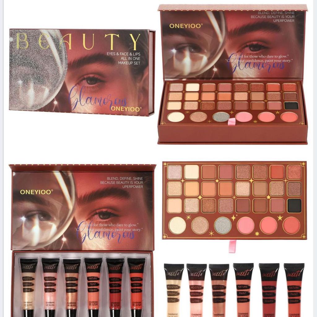 Versatile Multi-functional Makeup Palette: Christmas Edition - Eyeshadow, Blush, Highlighter, Concealer Mix