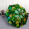 Stained Glass Window Panel - Floral Design for Home Decor (Circular) Umbrella, Christmas Gift Y103