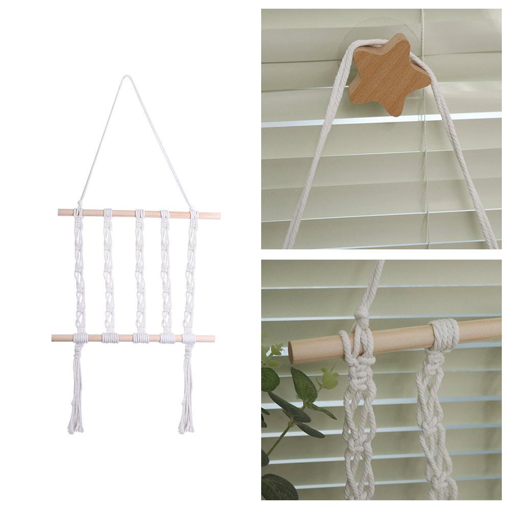 Handmade Decorative Shelf Cotton Rope Wall Hanging Pendant Wall Art Storage Rack Homestay