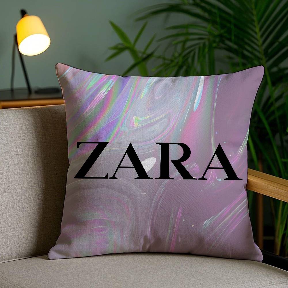 Fast Fashion Elegant Design ZARA-A Pillow Case Anti-dustmite Pillowcase Invisible Zipper Silky Short Plush Sofa Cushion Cover