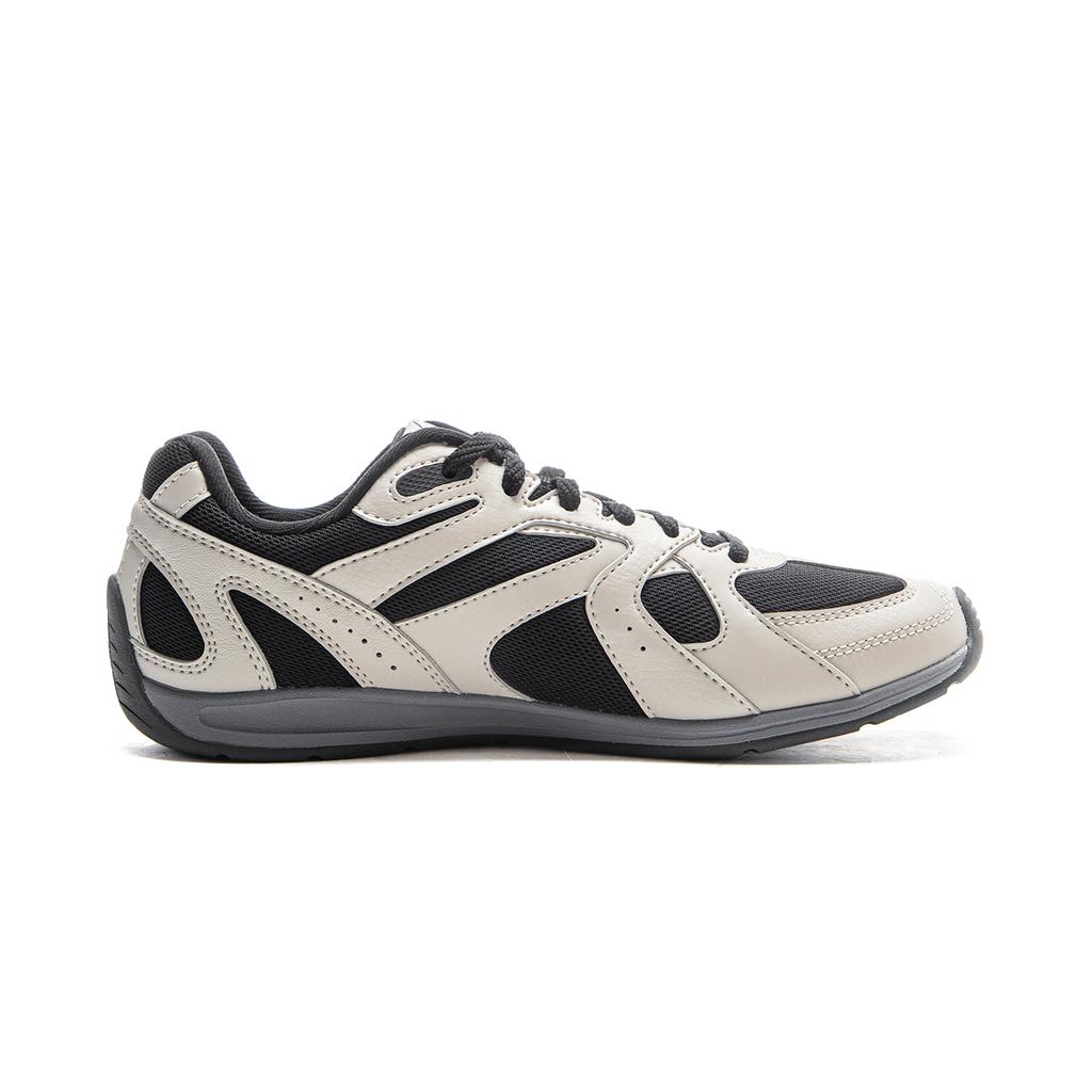 Li Ning Film Retro Slip Resistant, Abrasion Resistant, Lightweight Low Top Casual Shoes Women's Gray Black AGLV204-3