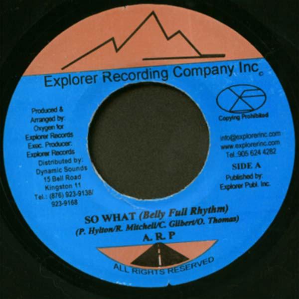 7inch Record A.R.P. - So What NONE Explorer Record Jamaica Reggae, Ska & Dub Used