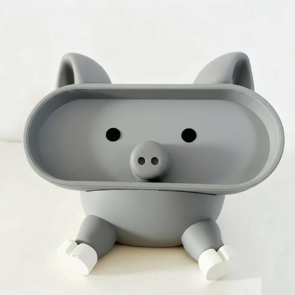 Portable Pink Piggy Glasses Case PLA Multi-functional Pig Stationery Storage Box Washable Dust-proof Eyewears Storage Box