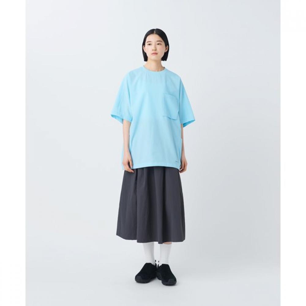 Snow Peak Airo ShorT SLeeve T shirT Mens cuT Sewn LighT BLue L Size Cs 26su016