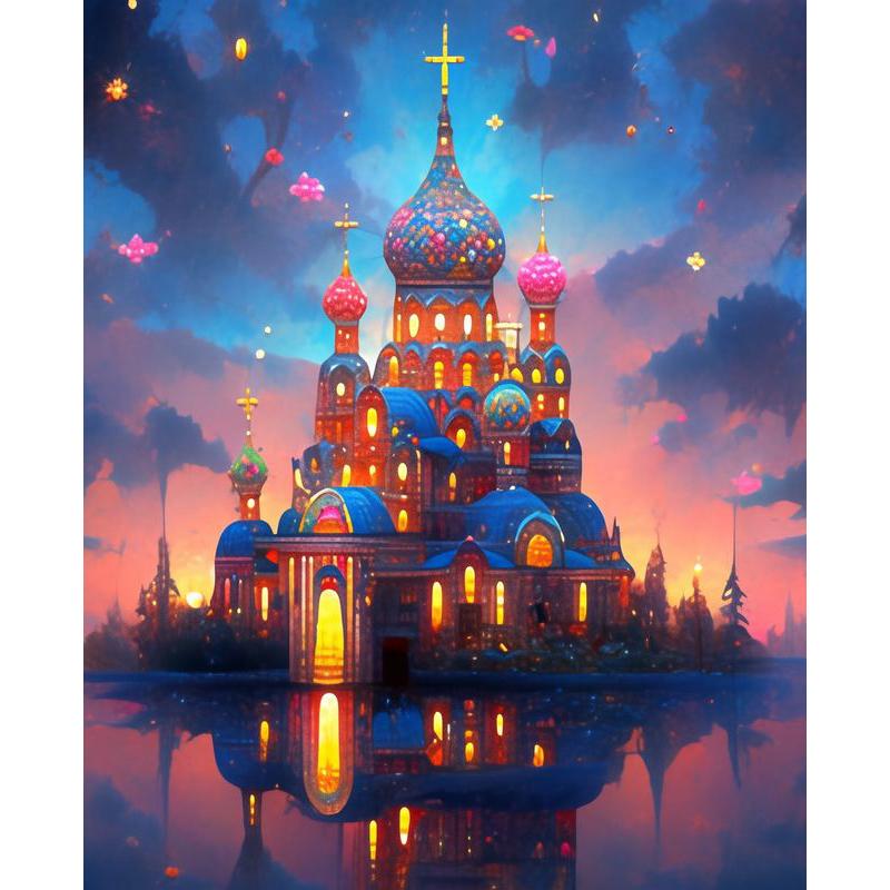 DIY 5D Diamond Painting Landscape Lakeview Full Round Embroidery Kit Starry Sky Modern Friend Gift Home Decor