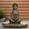 Zen Meditation Goddess Statue, Resin Tree Woman/Man Figurine, Yoga Tree of Life Mystical Sculpture, Spiritual Gift for Home Office Decor