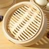 Anti-scalding Bamboo Steam Basket Round Stuffed Bun Steamer Durable Bamboo Steamer  Breakfast Shop