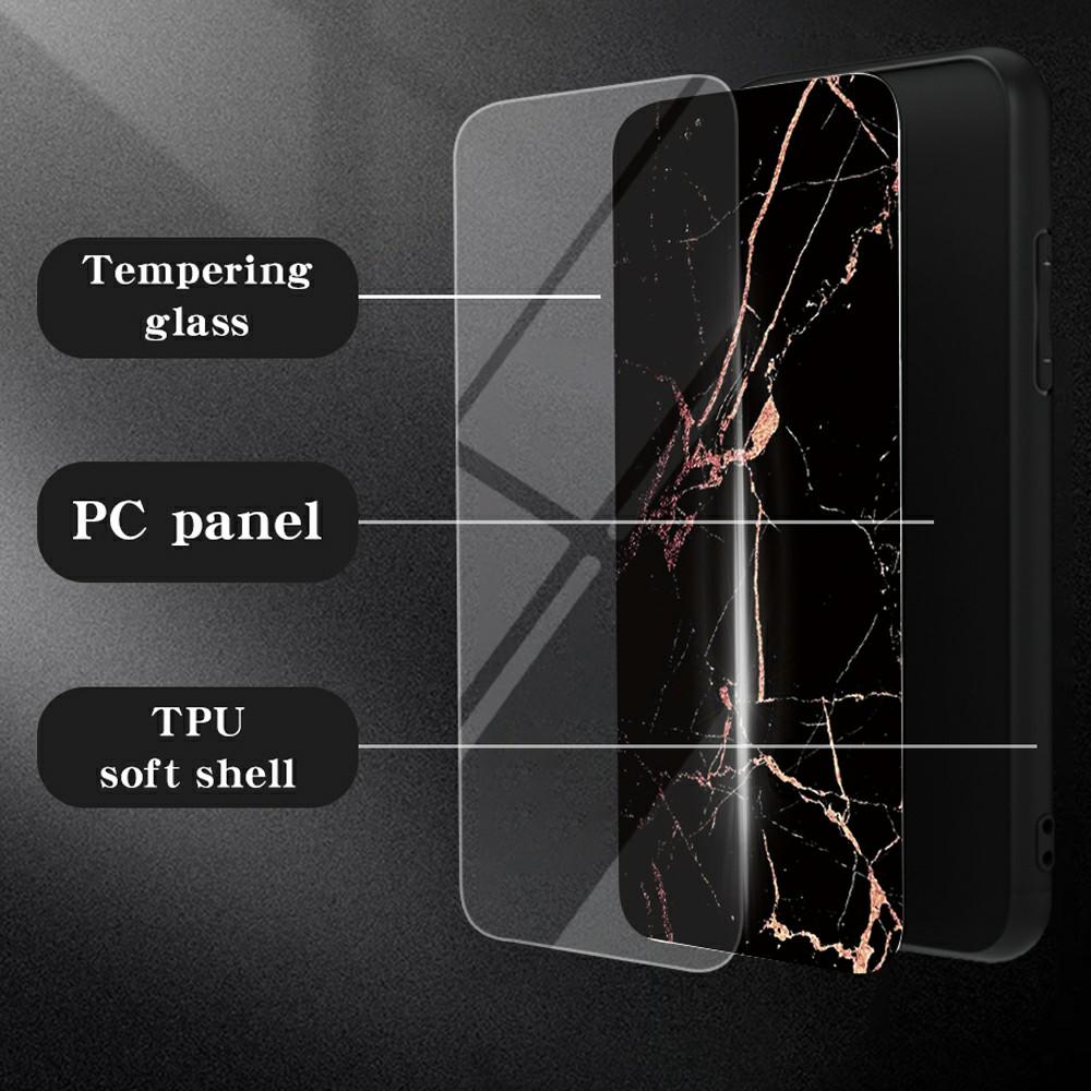 For OnePlus 13T 5G Case Marble Pattern Tempered Glass+PC+TPU Protective Phone Cover