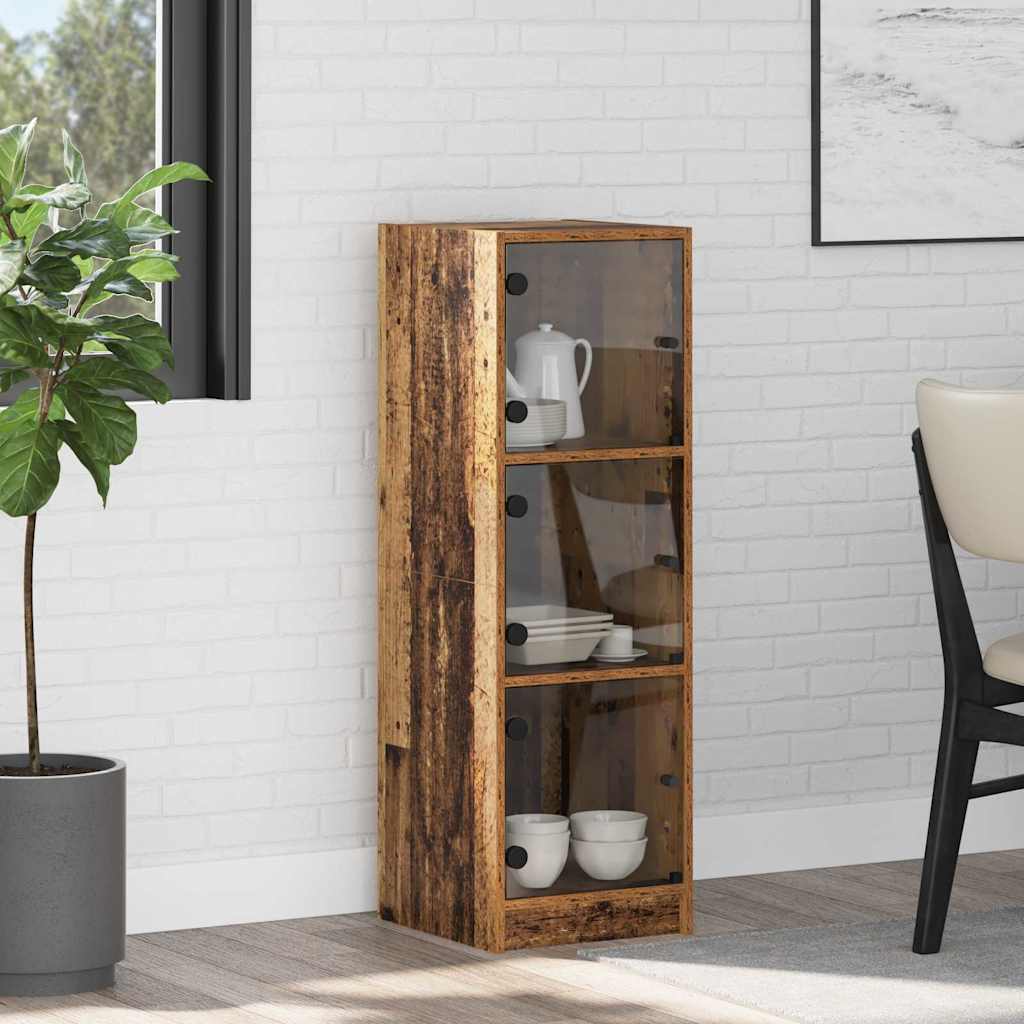 Highboard Reclaimed Wood 35 X 37 X 109 Cm Engineered Wood