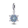 Ciondoli Fiocchi di Neve Campanelline Argento 925 Pupazzo di Neve Invernale Diamante Perline Fai da Te Per Braccialetti Parti Collane Gioielli Raffinati
