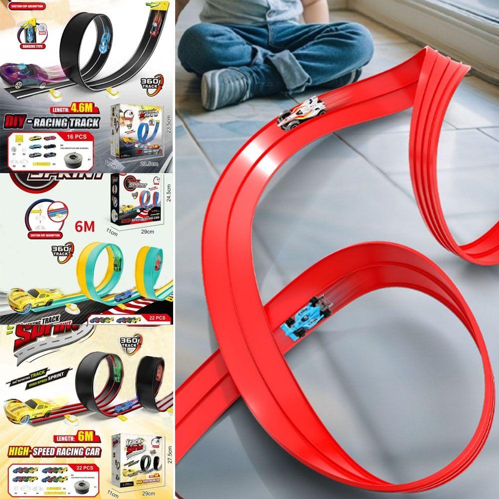 Assembly Flexible Race Track Toy Bendable Gravities Powered Racing Track Car Toy