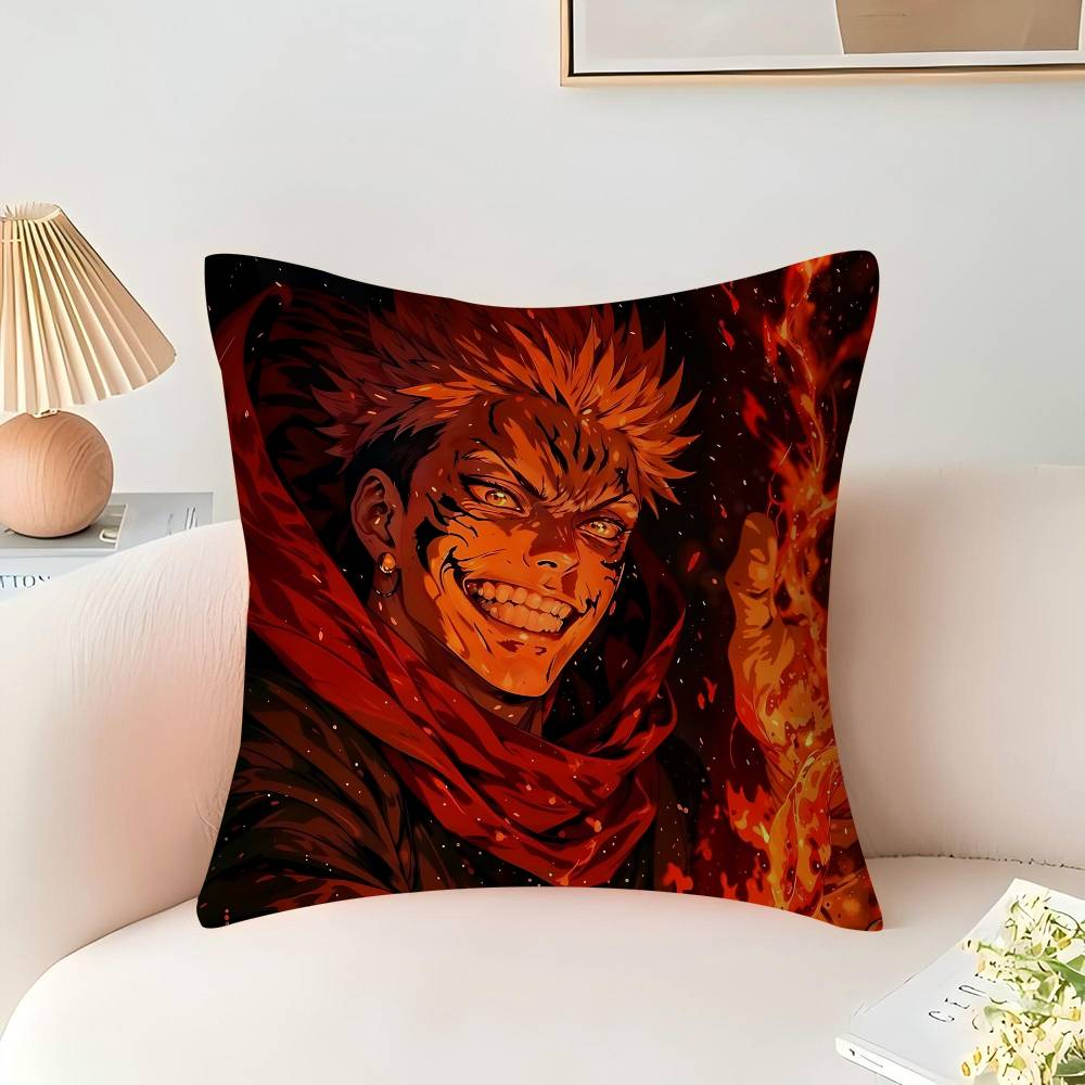 

Маки Дзюдзюцу Кайсен S-Сукуна Наволочка Наволочка Ультрамягкая Приятная к коже Ткань Комфорт как облако 12x12Inch