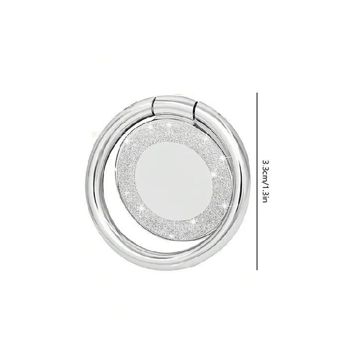 Round Foldable Zinc Alloy Phone Ring Holder 360 ° 1 Rotating Magnetic Lazy Stand