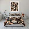 Realistic Cat Faces Pattern. Bedding Sets Duvet Cover Sets Duvet Covers Pillowcases(1*Duvet Cover 2*Pillowcases Without Duvet Insert)