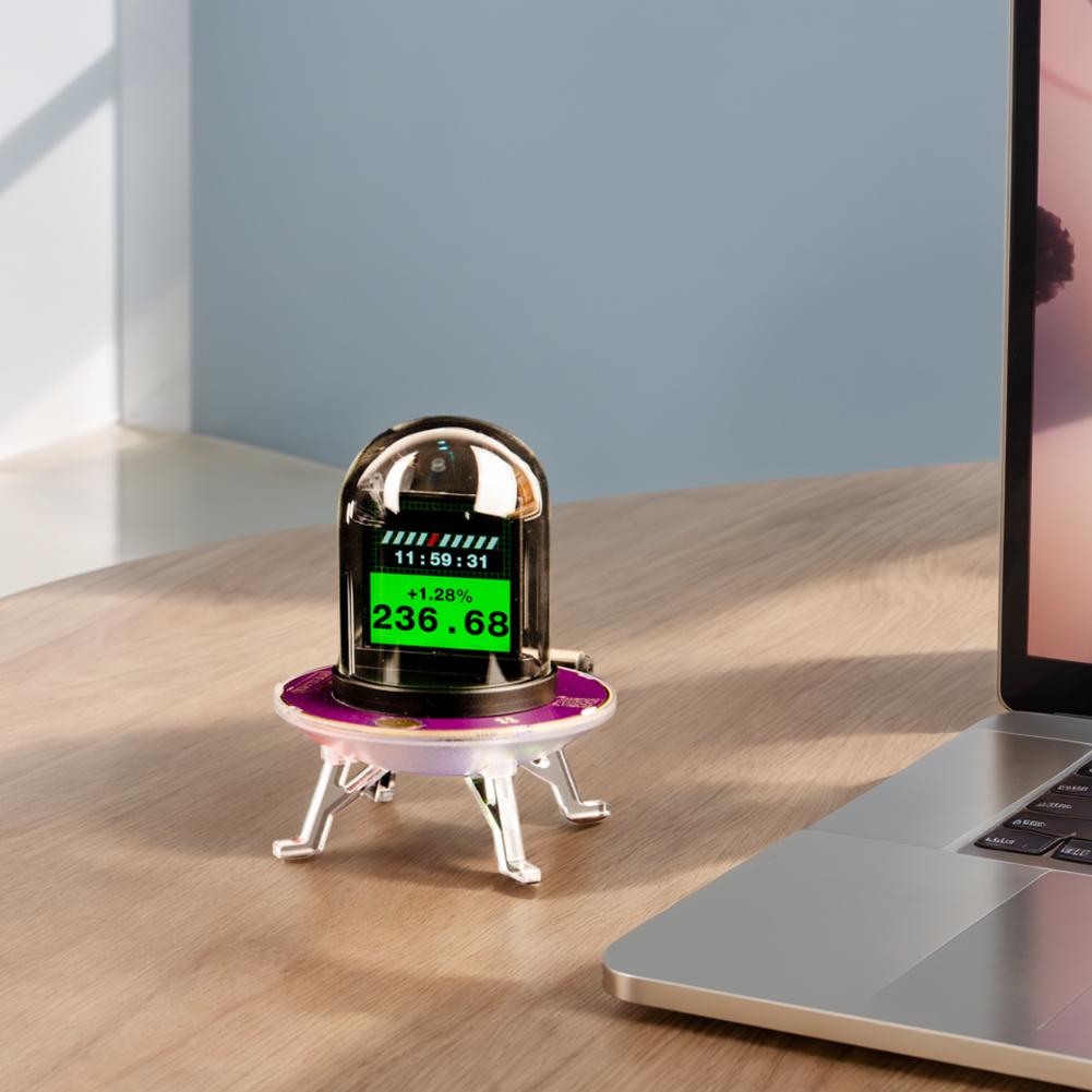 UFO Wi-Fi-синхронизированные цифровые часы на газоразрядных индикаторах, умные светящиеся часы, DIY-анимации, сетевые цифровые часы на газоразрядных индикаторах, настольное украшение, подарки для друзей China Mainland