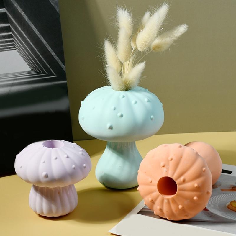 Multipurpose Sturdy Silicone Mushroom Candle Holder Mold Set Portable for Resin Plaster Craft Supplies Assorted Sizes