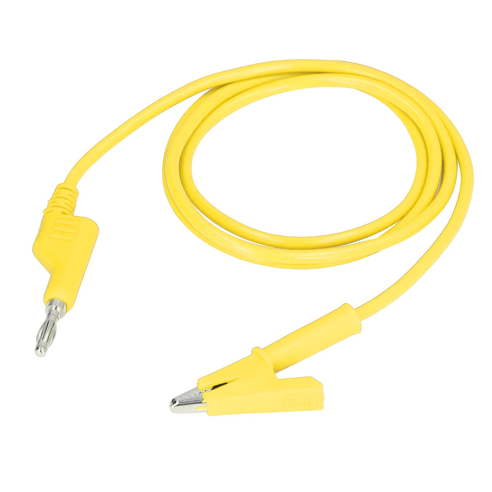 

Crocodile Clip Test s Banana Plug Wire Cable Flexible for Electrical Testing J.70035‑1 4mmRed жовтий