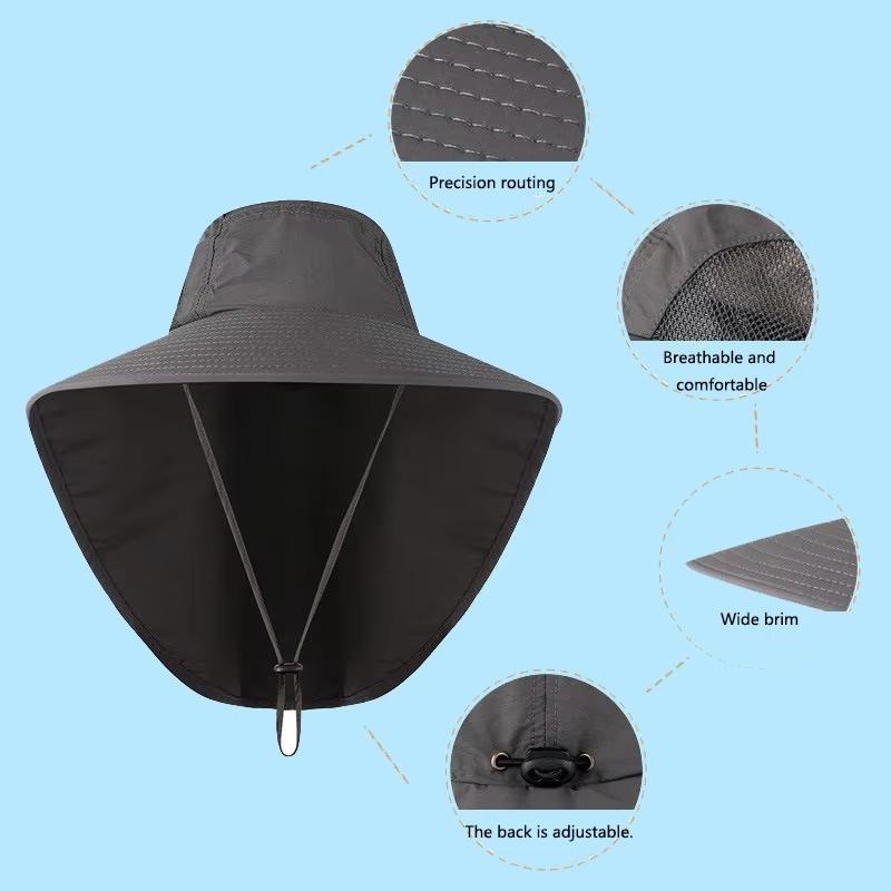 Pălărie cu Protecție UV și Bor Lat cu Protecție pentru Gât pentru Bărbați Femei Reglabilă Pălărie Safari Sport de Vară în Aer Liber Pălărie pentru Drumeții Pescuit