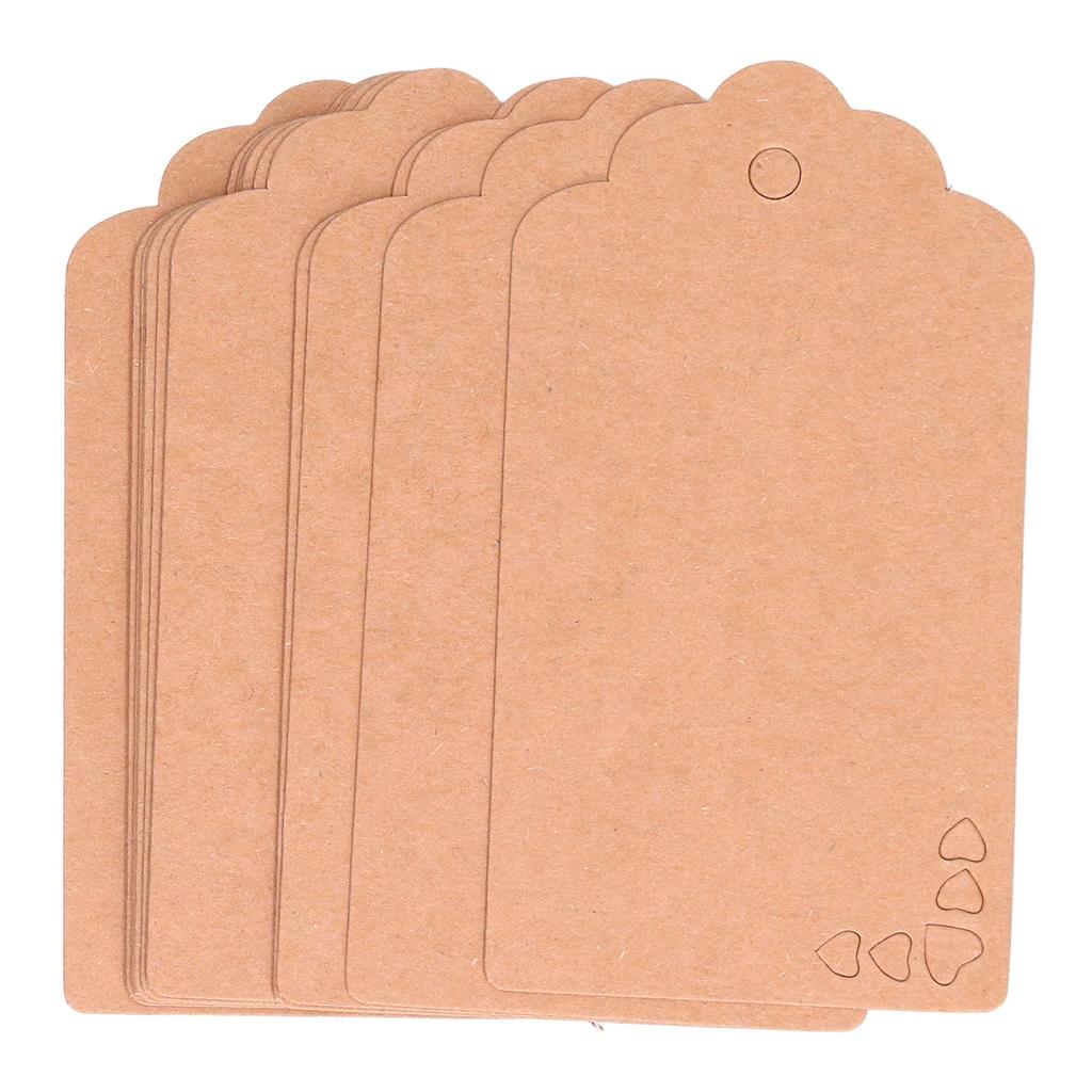 100 Pcs Clothing Tags Double Sided Kraft Paper DIY Craft Gift Tag with 30m Jute Twine for Wedding Christmas