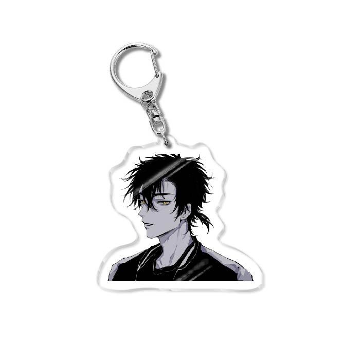 6CM Anime Keychain Women Link Click Key for Men Charles Key Ring Bag Acrylic Car Keyring Cute Acrylic Pendant Key Cosplay Gift