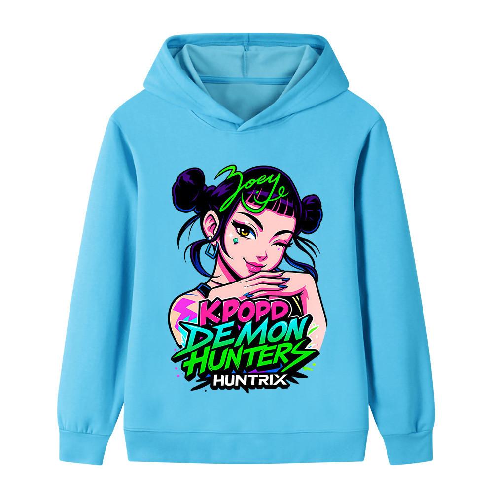 B1214 Kinder Jungen Mädchen Kpop Rumi Zoey Mira Print Langarm Hoodie
