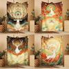 Animation N-Nine Colored Deer Throw Soft Warm Throw Blanket for Bedroom Living Room Bed Travel Camping Picnic Gift