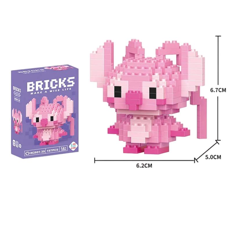 Disney LiLo Stitch Toys Building Blocks Pokeman Pikechu Lega Anime Cartoon Character Model Building Blocks Toy for Children Gift