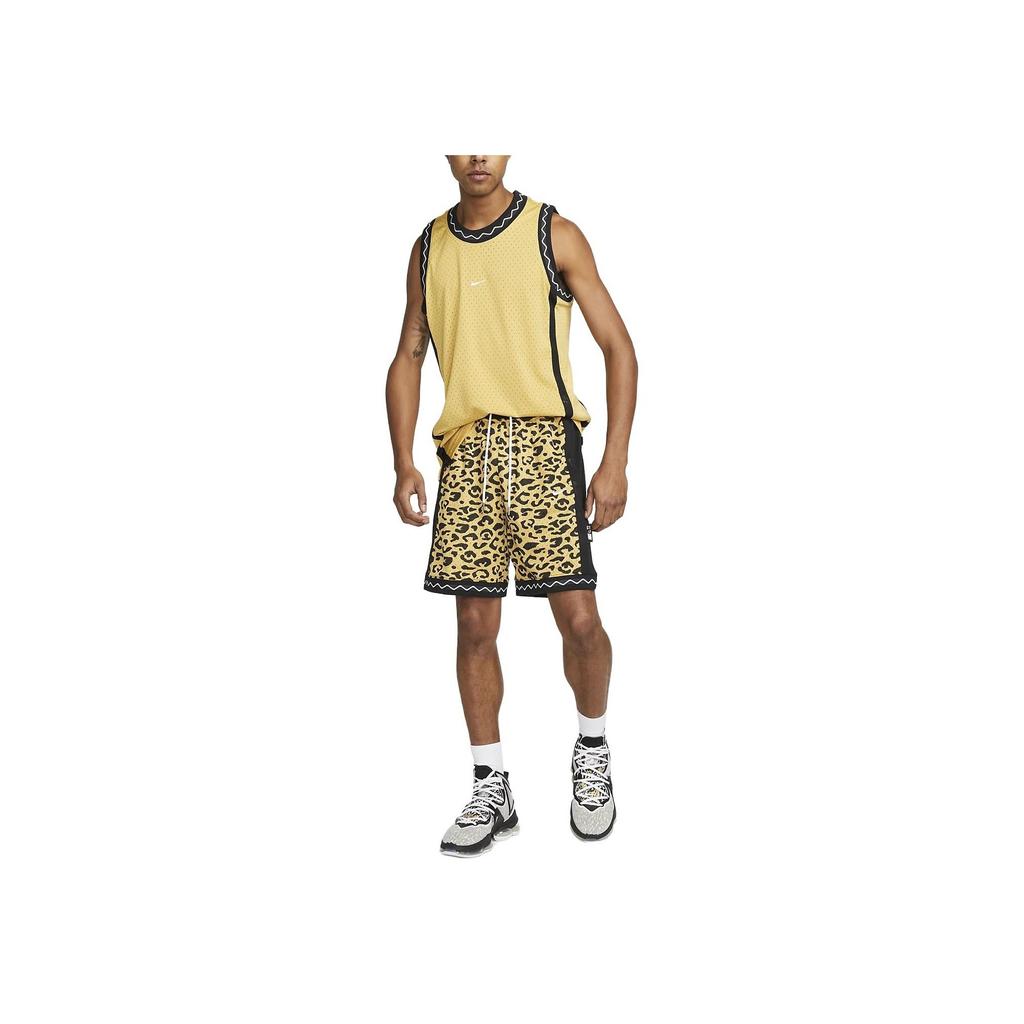 Nike Dri-FIT Leopard Print Straight-Leg Basketball Shorts Men Shorts Beige DX0172-725
