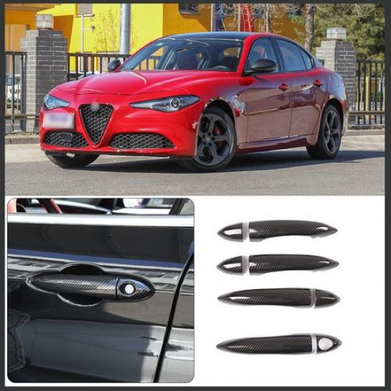 ABS Exterior Door Handle Cover Trim without hole For Alfa Romeo Giulia 17-20