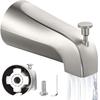 Durable Bathtub Faucet Spout Zinc Zinc Zinc Alloy Pull Type Faucet Diverter Faucet  Easy Installation