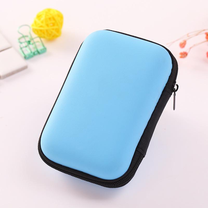 Elegant Mini Zipper Earphone Bag With Mesh Pocket And High Quality Eva Material For Safe Travel