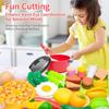 Cutting Play Food Toy Set Kitchen Pretend Play Fruit Vegetable Toy For Kids Educational Learning Food Toys Fun Toddlers Gifts