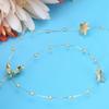 10 Meters Bead Chain ABS Electroplated Pearl Chain Fiver- Pointed Star Decorative String(Golden)