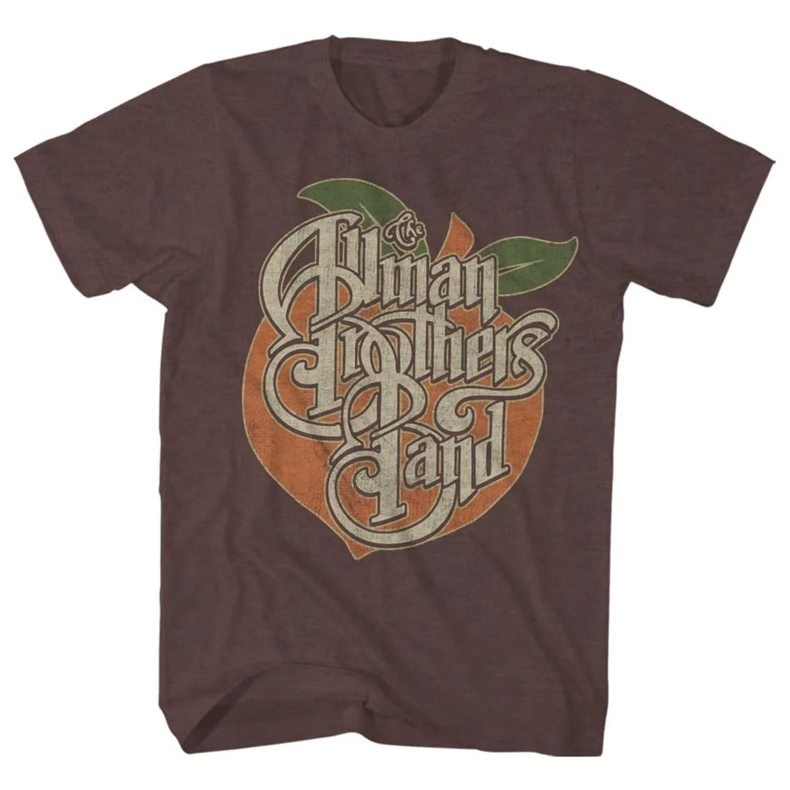 Rare The Allman Brothers band Classic Style Dark Chocolate T shirt Reprint XL