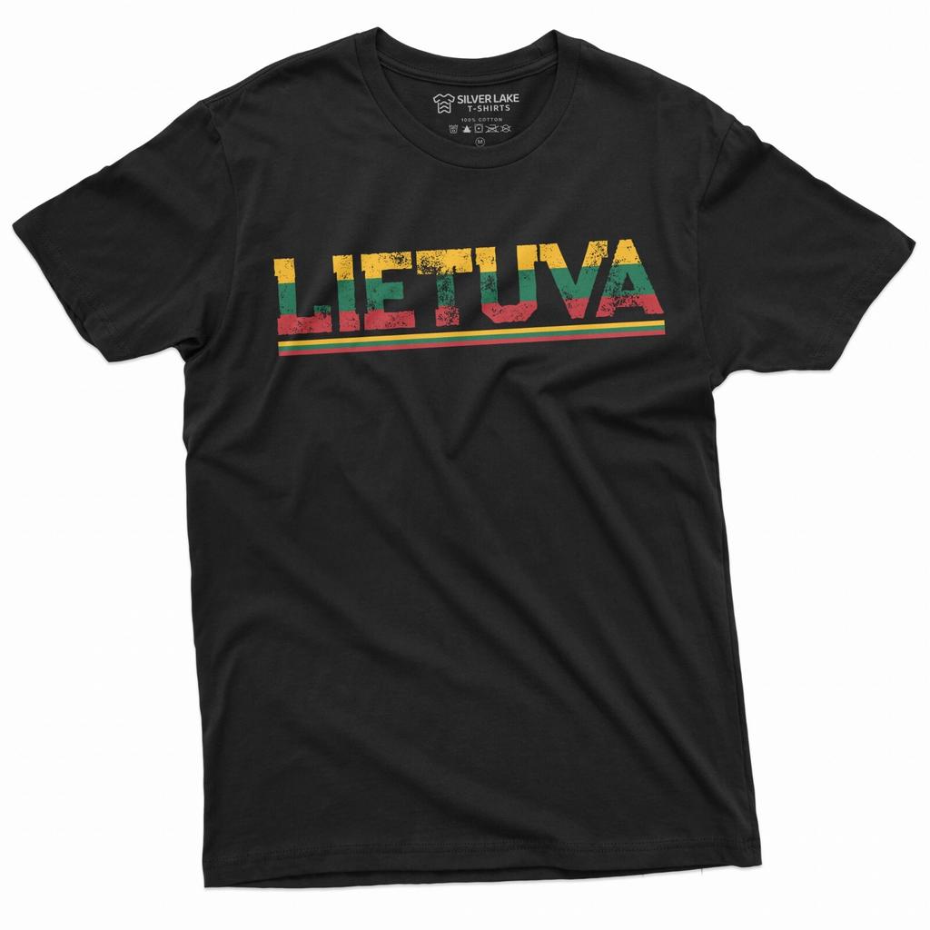 Litauen T-Shirt Lietuva Herren Damen Patriotische Flagge Wappen Tee Shirt
