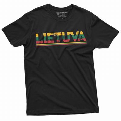 Litauen T-Shirt Lietuva Herren Damen Patriotische Flagge Wappen Tee Shirt