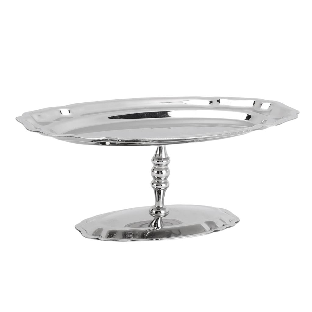 Nachtisch-Serviertablett mit Füßen 304 Edelstahl Ovales Display-Serviertablett mit Füßen für Eis Salat Obst