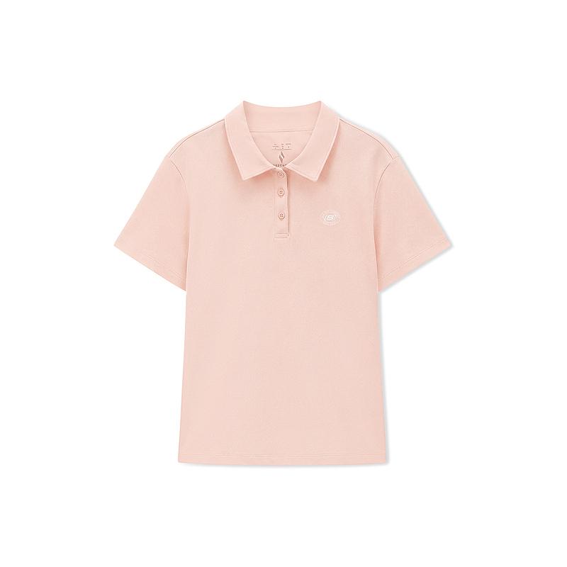 Skechers Slim Fit Soft Comfortable Polo Shirt Women tops L126W026-01NK S
