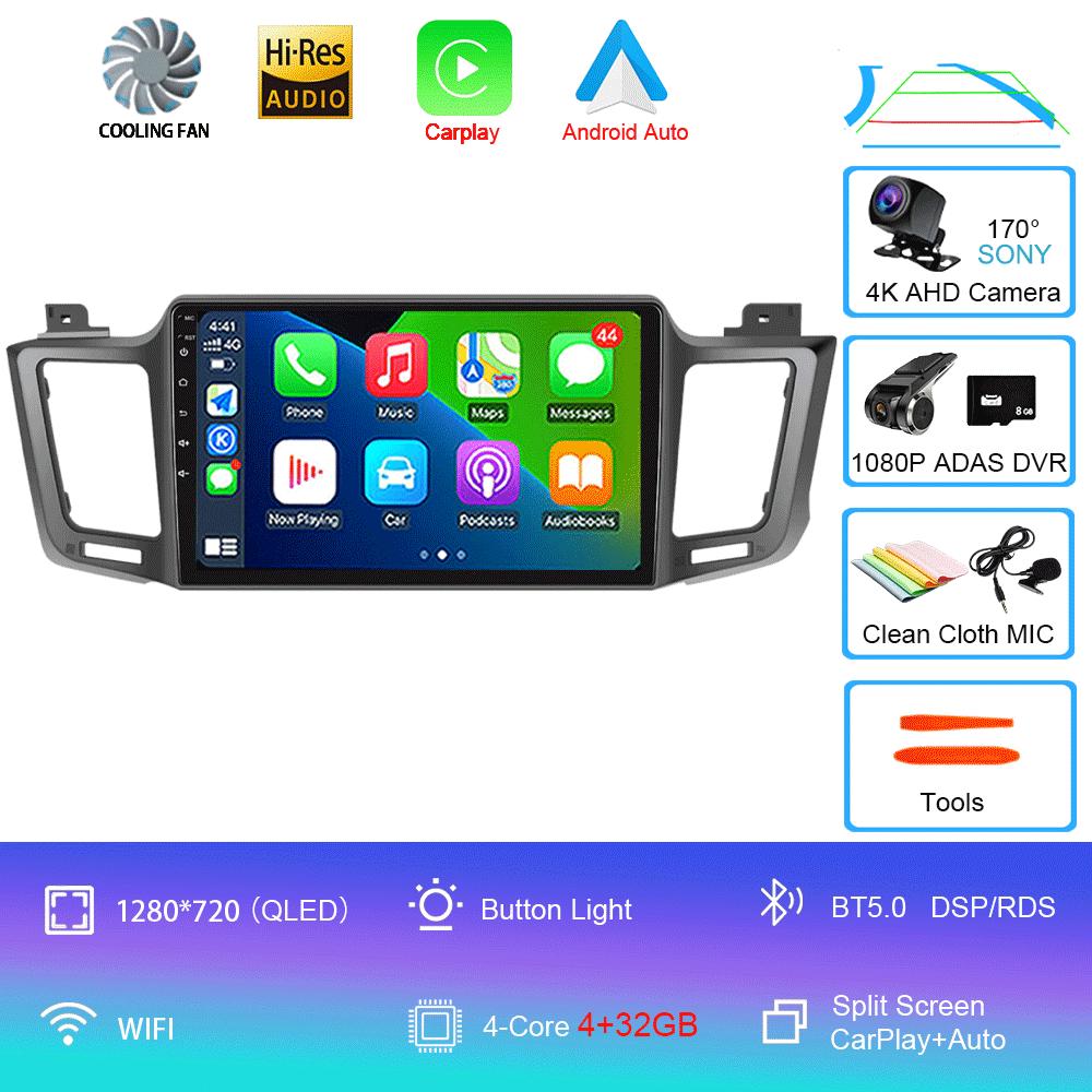 Android 14 Car Radio For Toyota RAV4 RAV 4 2013 - 2017 Multimedia Video Player 4G Carplay GPS Stereo Head Unit Auto
