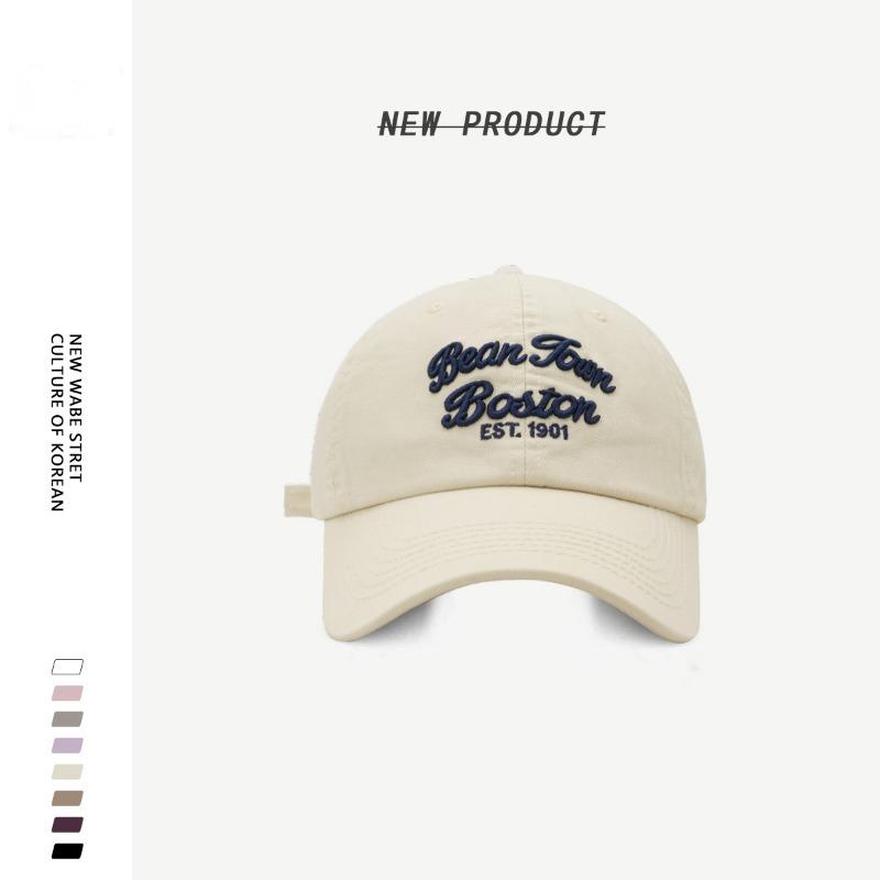 

Hat Female Street Letter Embroidery Baseball Cap Male Summer Shopping Versatile Face Small Peaked Cap Summer Adjustable